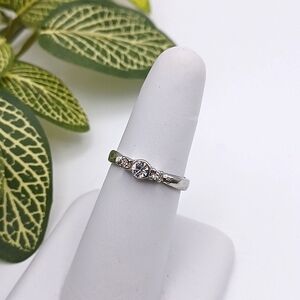 Minimalist Ring with Clear Gemstone